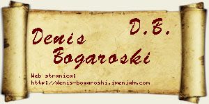 Denis Bogaroški vizit kartica